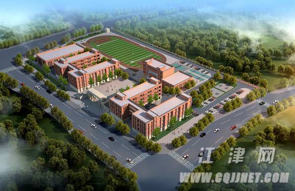 双福三小鸟瞰效果图