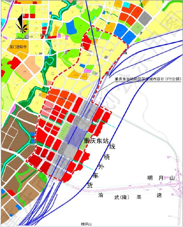 确定的城中山体大湾坡, 东南侧为樵坪山, 东侧不远处为重庆市绕城高速图片