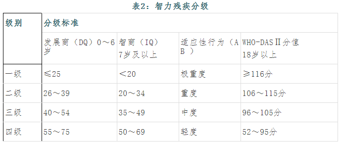 《残疾人残疾分类和分级》国家标准