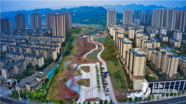 圣泉寺公园一期加紧建设 滨江新城建设管理中心供图江津日报讯(记者